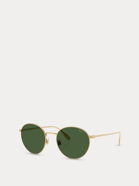 Polo Ralph Lauren Heritage Rowing-Stripe Round Sunglasses
