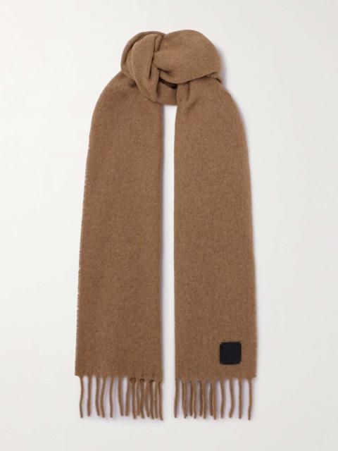 Fringed alpaca-blend scarf