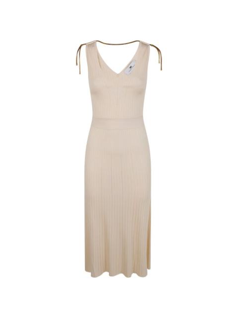 ELISABETTA FRANCHI V-neck ribbed dress