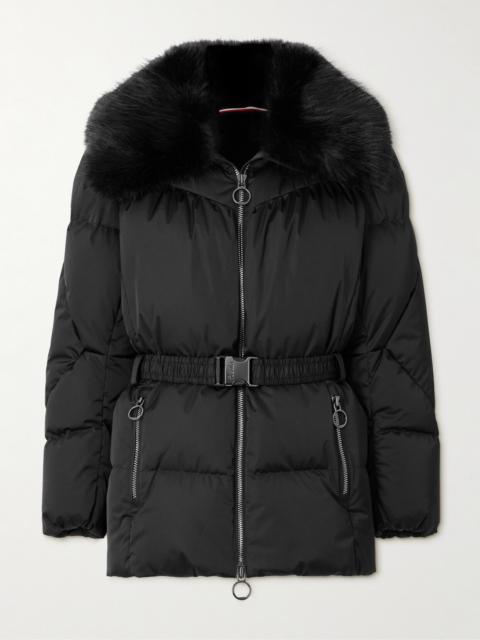 Fusalp Vela Faux Fur-trimmed Belted Quilted Down Ski Jacket