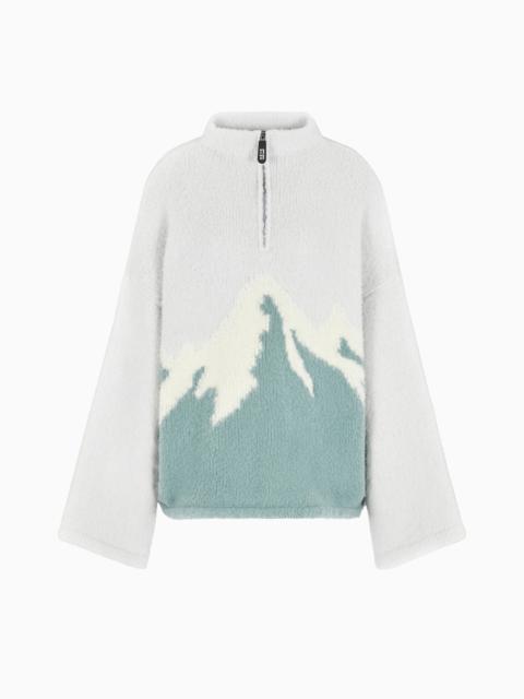 GIORGIO ARMANI GIORGIO ARMANI NEVE JUMPER IN A JACQUARD VIRGIN WOOL BLEND