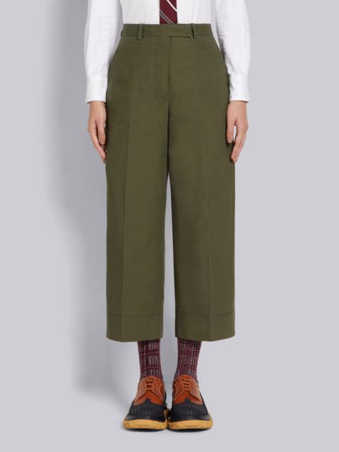 Thom Browne Dark Green Washed Cotton Canvas Utility Trouser