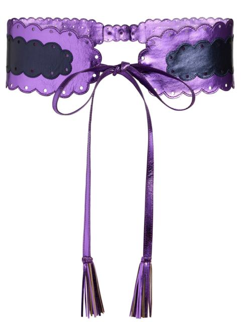 CYNTHIA ROWLEY Metallic Scallop Belt