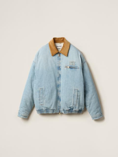 Miu Miu Denim jacket with velvet collar