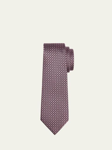 ZEGNA Men's Geometric Silk Jacquard Tie