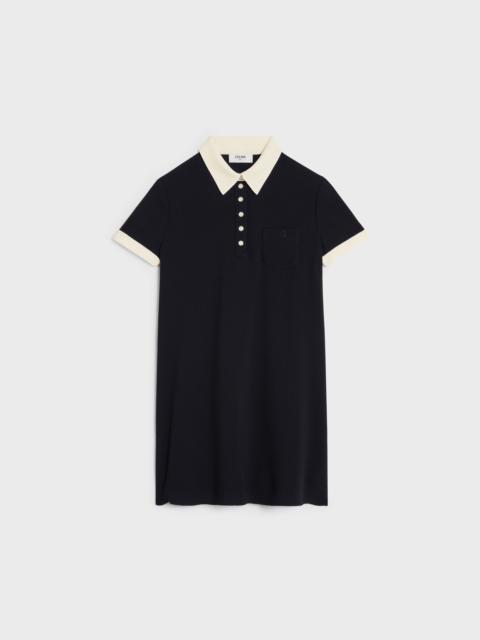 CELINE mini polo dress in viscose sablé