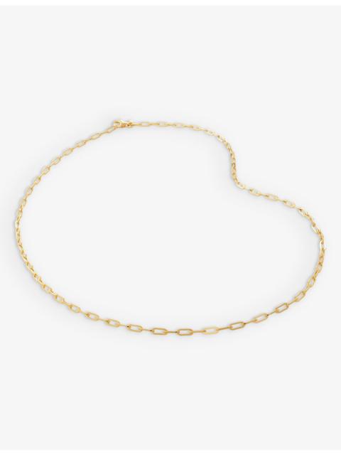 MONICA VINADER Mini paperclip-chain 18ct yellow gold-plated vermeil recycled sterling-silver necklace