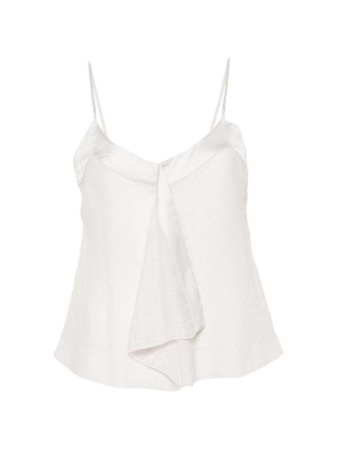 EMPORIO ARMANI ruffled seersucker top