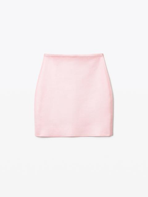 Alexander Wang BONDED SEAM MINI SKIRT IN STRETCH KNIT