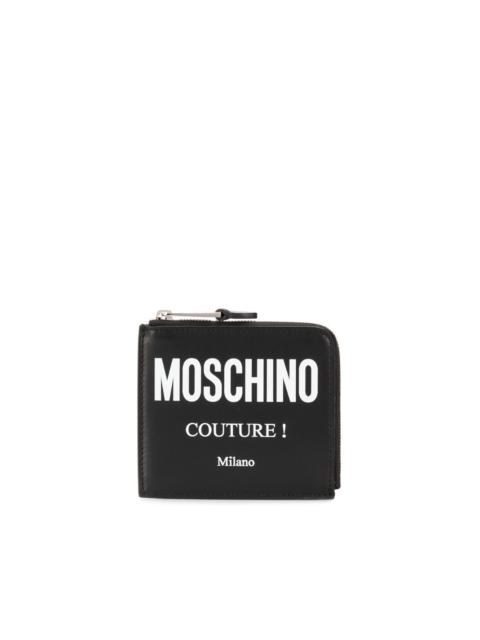 Moschino Couture logo zipped wallet