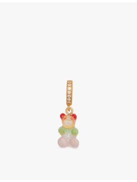 CRYSTAL HAZE Nostalgia 18ct Yellow-Gold Plated Brass And Cubic-Zirconia Bear Connector