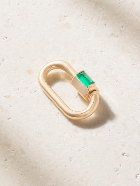 MARLA AARON Solo Baguette Babylock 14-karat Gold Emerald Pendant