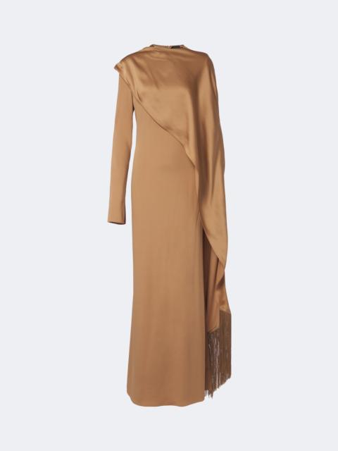 Taller Marmo Mounia caped crêpe cady gown