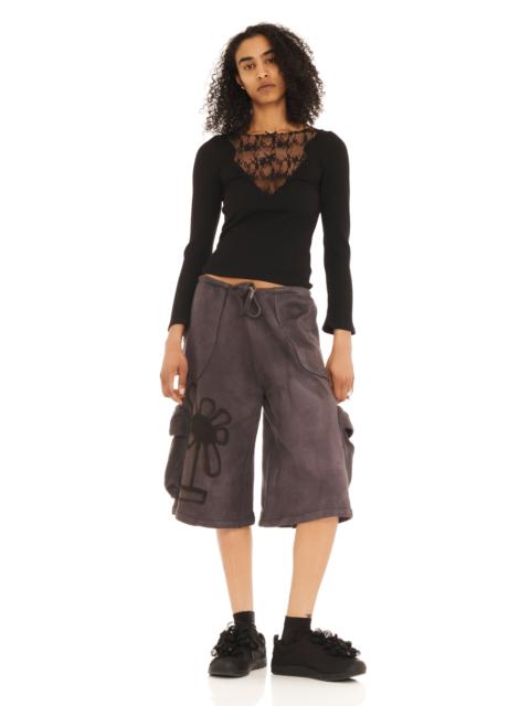 Collina Strada DARK CHARCOAL FLOWER POT CARGO SWEATSHORT