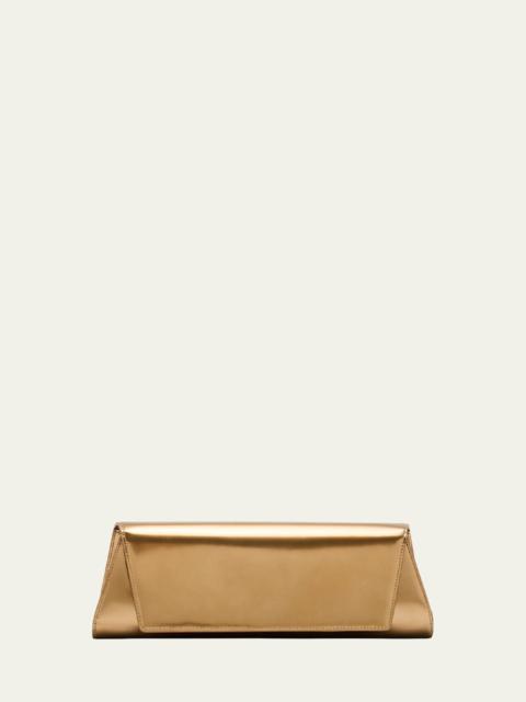 AKRIS Anouk Small Metallic Leather Clutch Bag