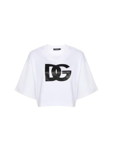 Dolce & Gabbana logo-print cropped T-shirt