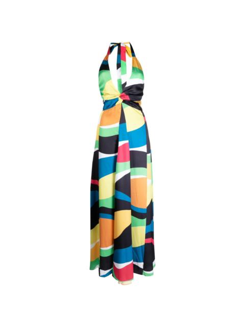 Jennifer Marble Wave-print dress