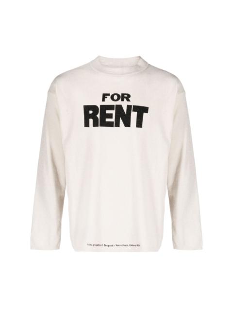 For Rent printed jumper