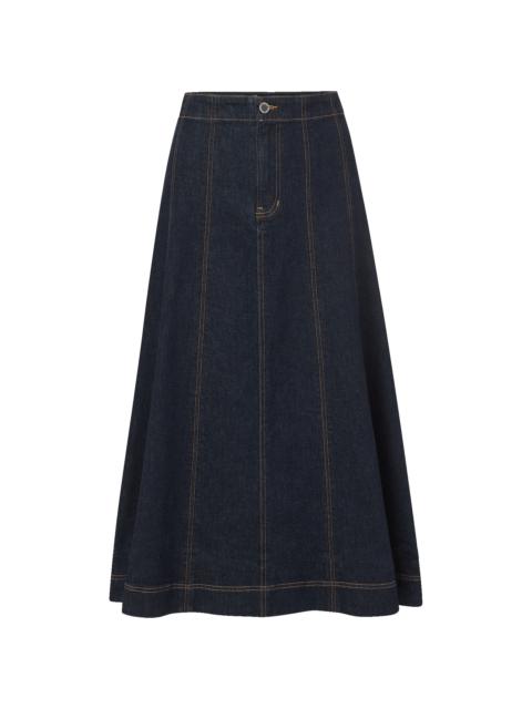 ALIX DENIM MIDI SKIRT