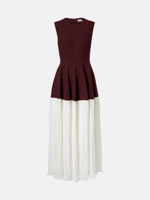 Raleigh crêpe and satin midi dress
