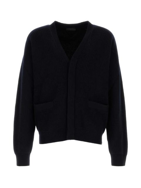 Prada 다크 블루 캐시미어 카디건
