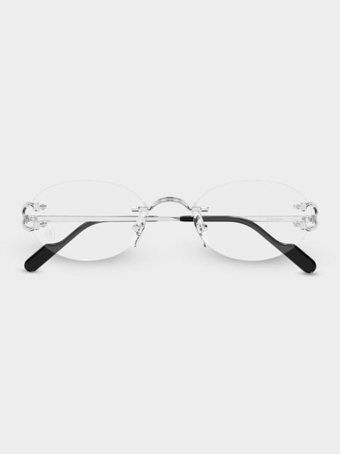 Cartier Men's CT0621O-002 Metal Oval Eyeglasses