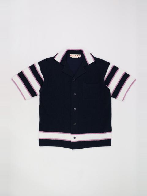 Marni Beach Textured Cotton Shirt - Ink