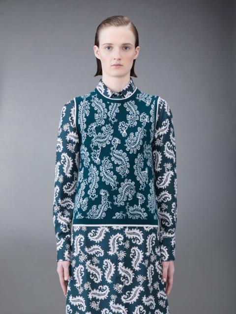 Thom Browne Paisley Cashmere Shell Top