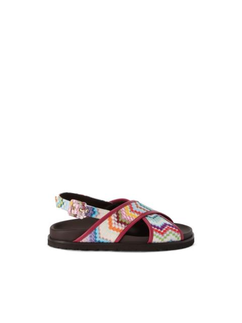 Missoni zigzag cross sandals