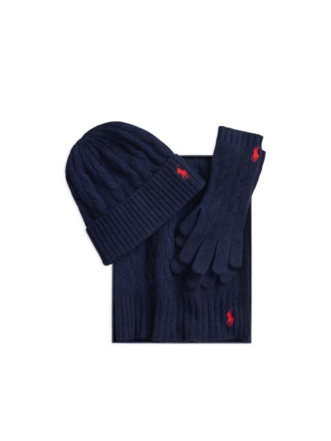 Polo Ralph Lauren cable-knit scarf (set of three)