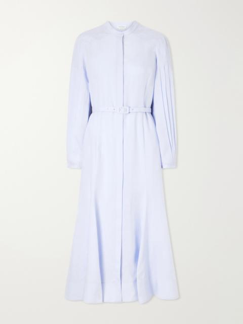 GABRIELA HEARST Lydia Belted Linen Midi Dress