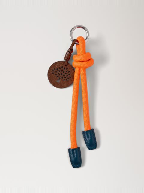 Mulberry Rope Keyring Orange & Out of the Blue Mixed Material