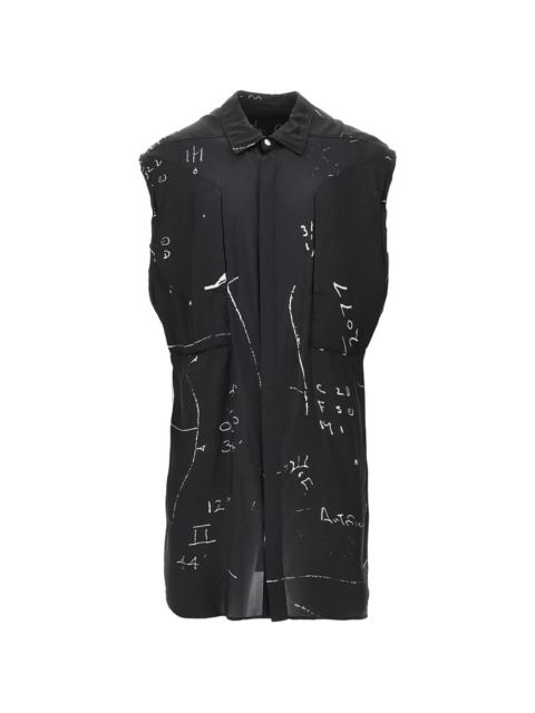 Rick Owens sleeveless printed shirt