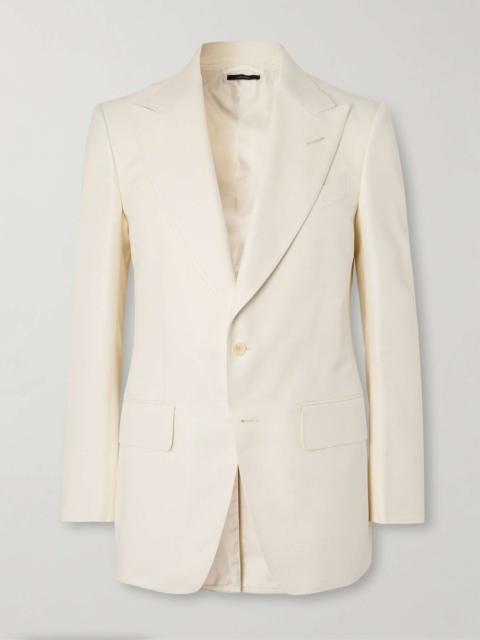 Slim-Fit Grain de Poudre Silk Tuxedo Jacket