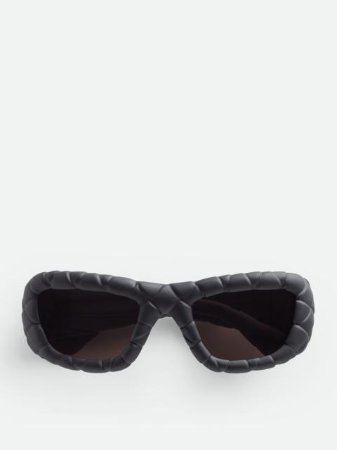 Bottega Veneta Intrecciato Rectangular Sunglasses