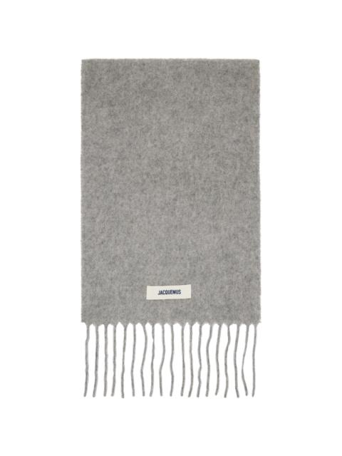 JACQUEMUS Gray 'The Carro' Scarf