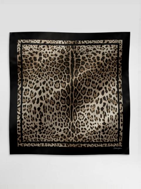 Dolce & Gabbana Leopard-print silk twill foulard (90x90)