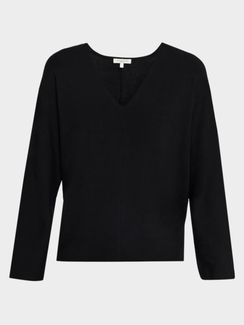 Lafayette 148 New York Ribbed V-Neck Sweater