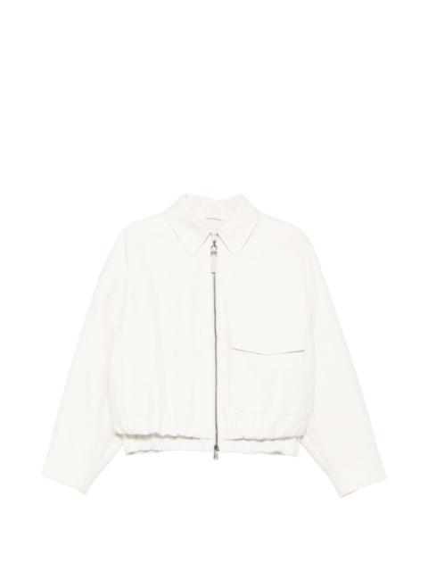 Brunello Cucinelli zipped pocketed bomber jacket