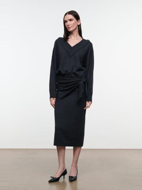 STAUD STAUD NORMAN SWEATER DRESS SMOKE