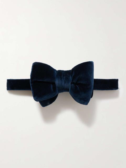 Pre-Tied Cotton-Velvet Bow Tie