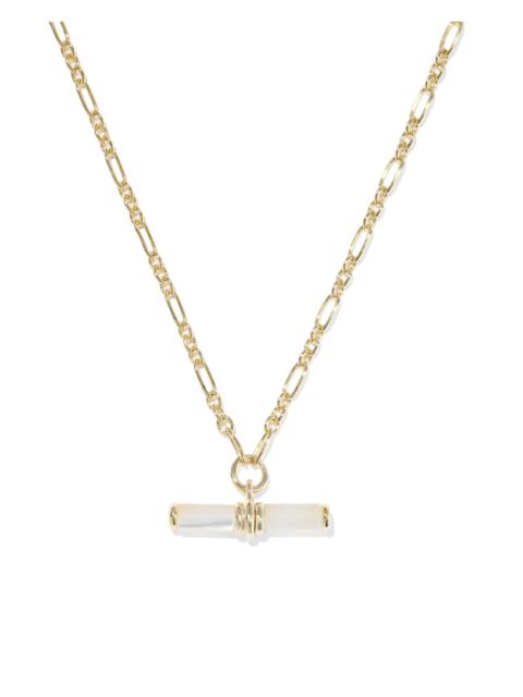 KENDRA SCOTT Bree Gold Beaded T Bar Short Pendant Necklace