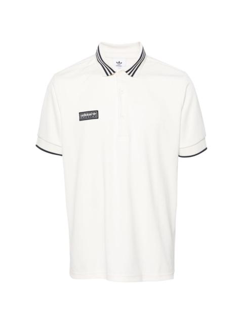 logo-patch polo shirt