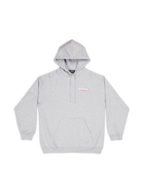 BALENCIAGA Men's Political Campaign Hoodie Medium Fit in Grey