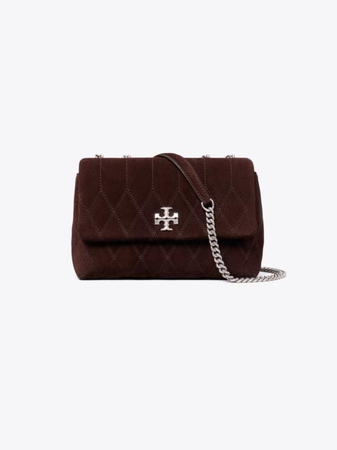 TORY BURCH Small Kira Quilt Suede Shoulder Bag