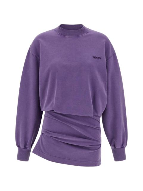 THE ATTICO draped sweatshirt mini dress
