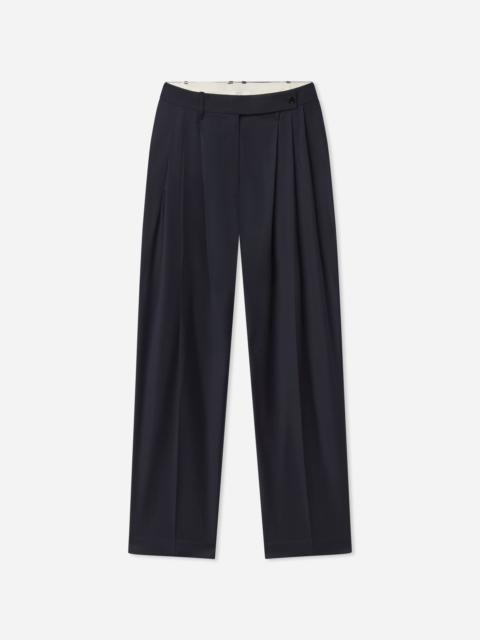 CO Wide Leg Pleated Pant in Wool Blend