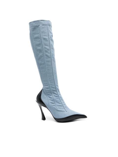 MUGLER 105mm bi-colour fang boots
