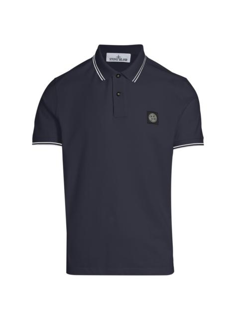 Stone Island Men's Core Classic Cotton-Blend Polo Shirt - Navy Blue