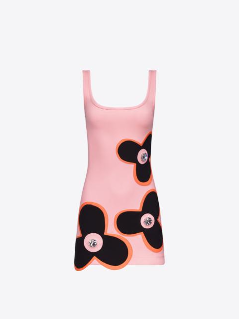 AREA COLORBLOCK FLOWER TANK DRESS